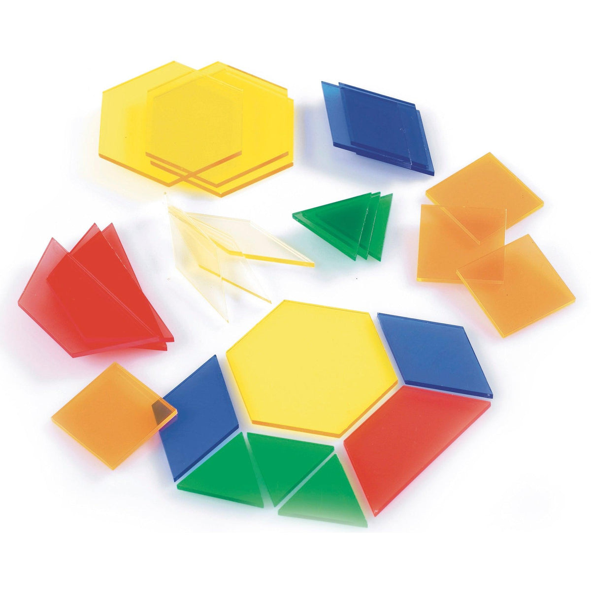 Translucent Pattern Blocks Activity Set
