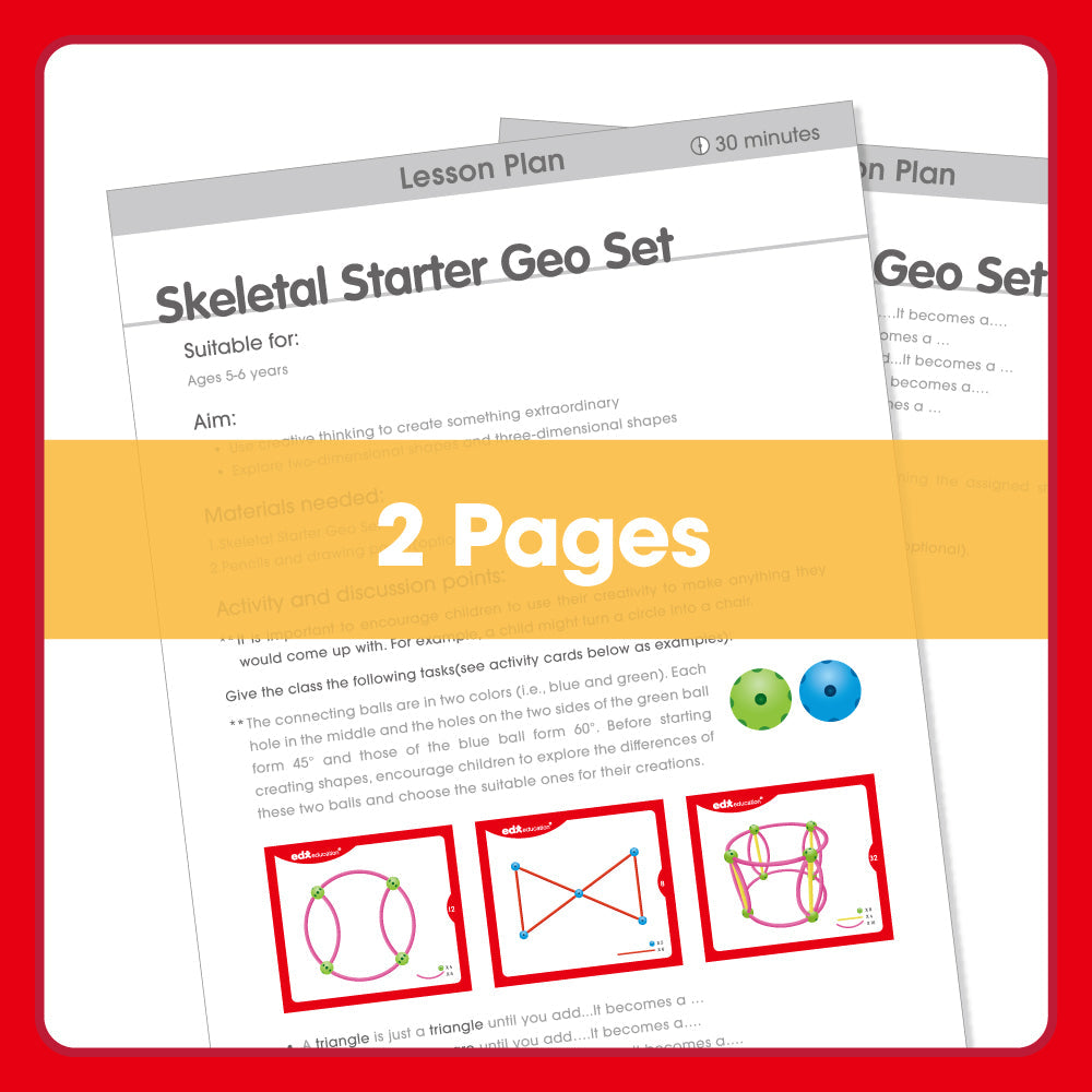 Edx Education Skeletal Starter Geo Set Printable Lesson Plan: 5-6 year olds