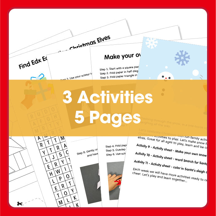 Edx Education Fun Family Christmas Printable Activities: Week 3 (Activities 9, 10, 11)