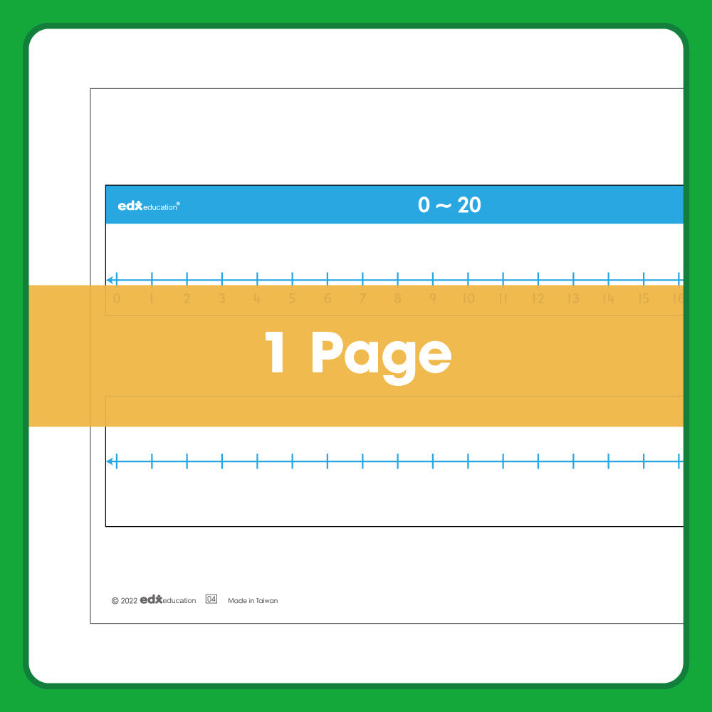 Edx Printable Number Lines (0-20)