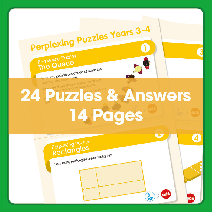 Edx Education Printable Perplexing Puzzles for Grade Levels 3 to 4