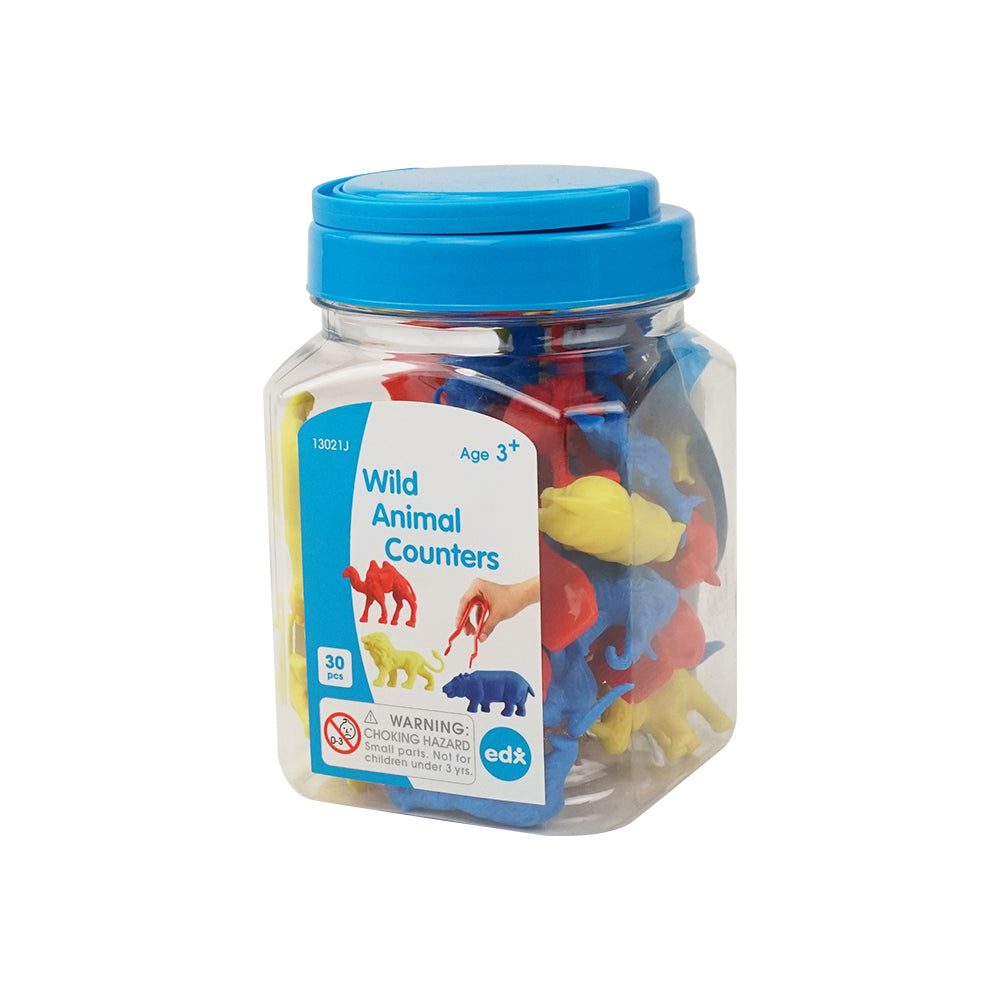 Wild Animal Counters in Storage Jar