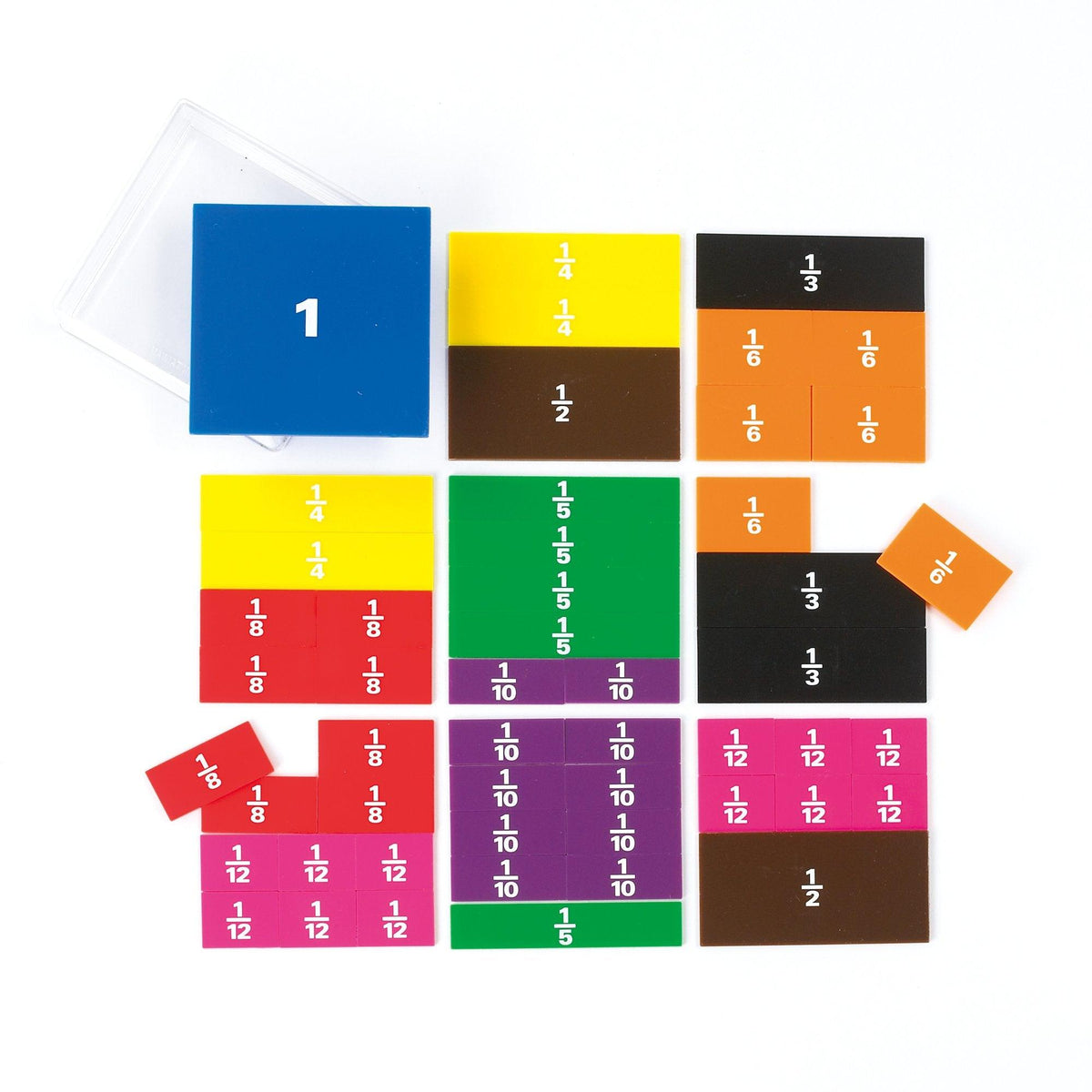 Printed Fraction Squares Maths Set