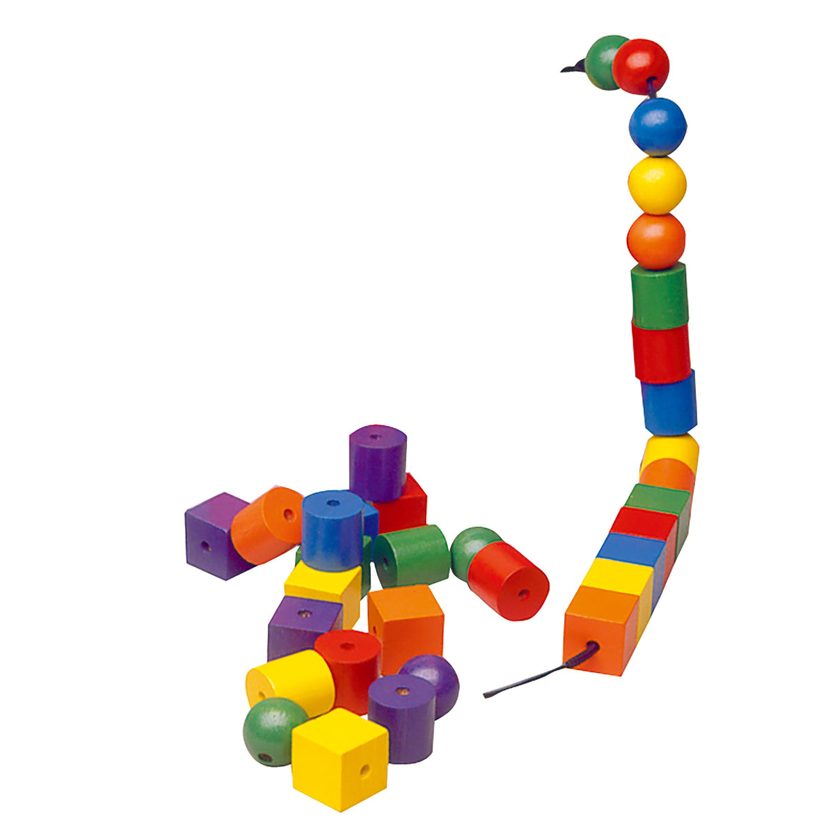 Wooden Lacing Beads Activity Set