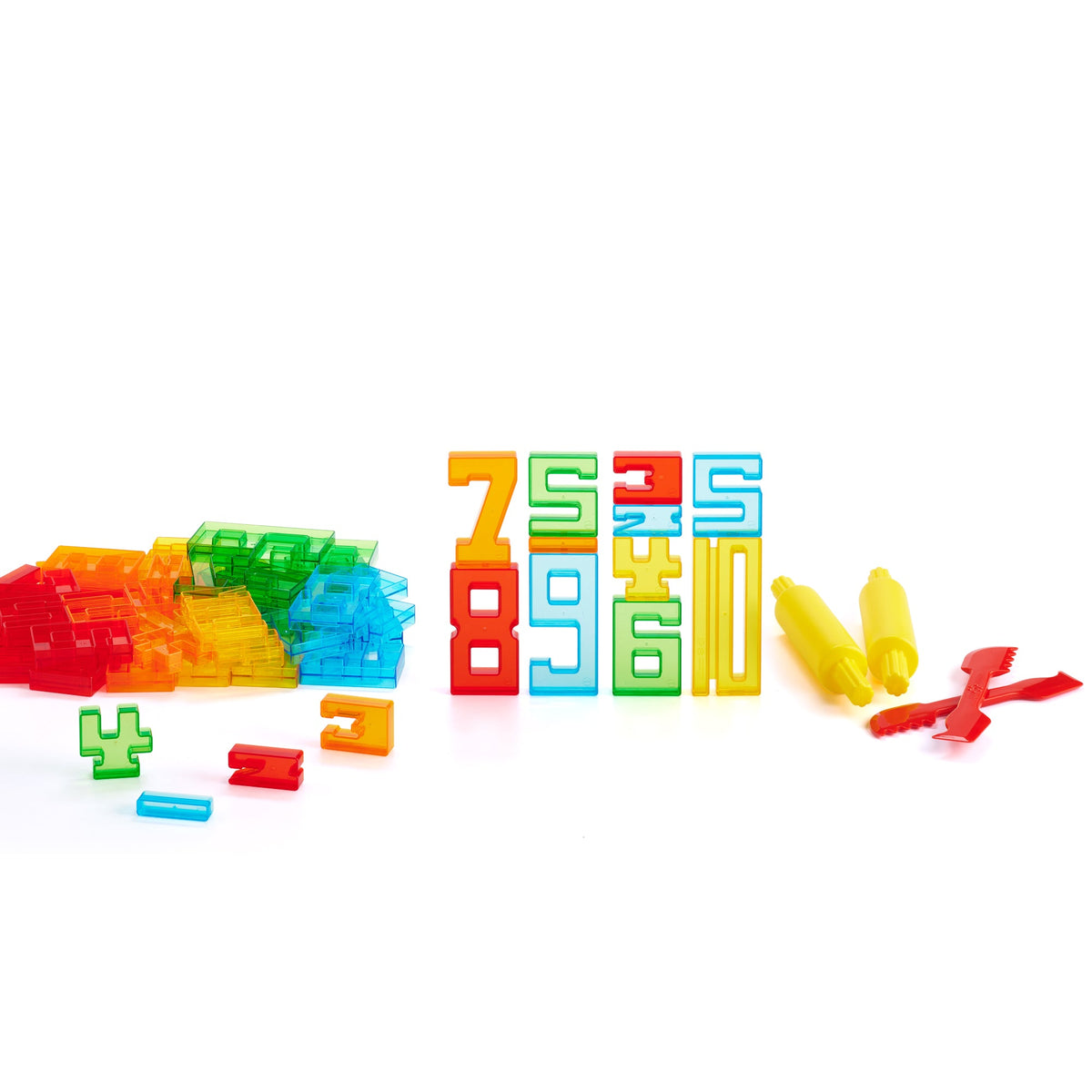 Translucent Number Cookie Cutters – 55 Pieces