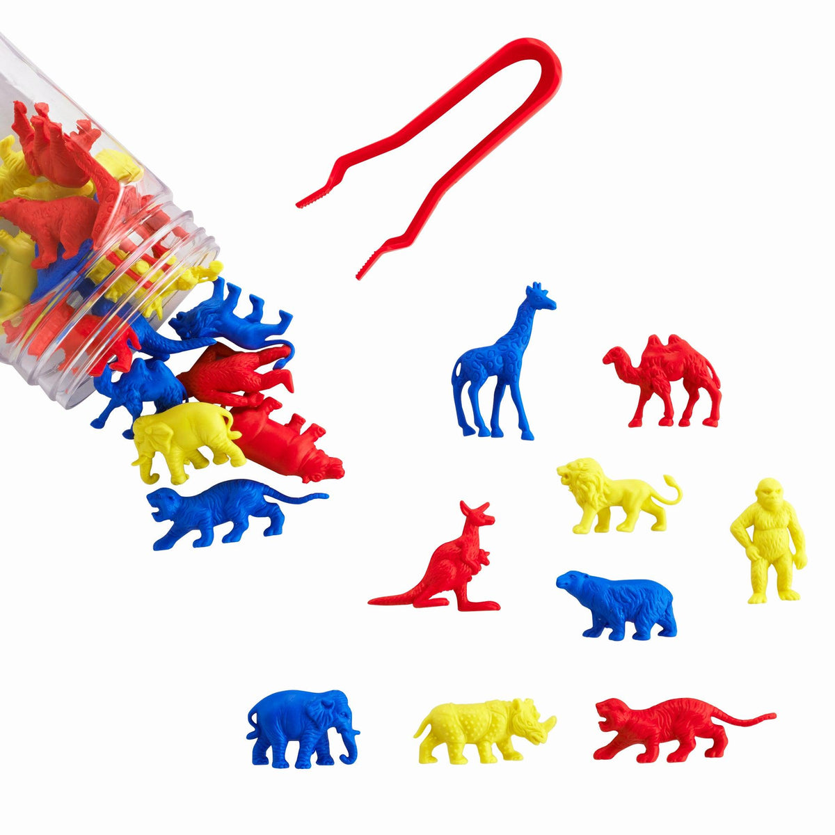 Wild Animal Counters in Storage Jar