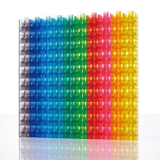 Translucent Linking Cubes Maths Set