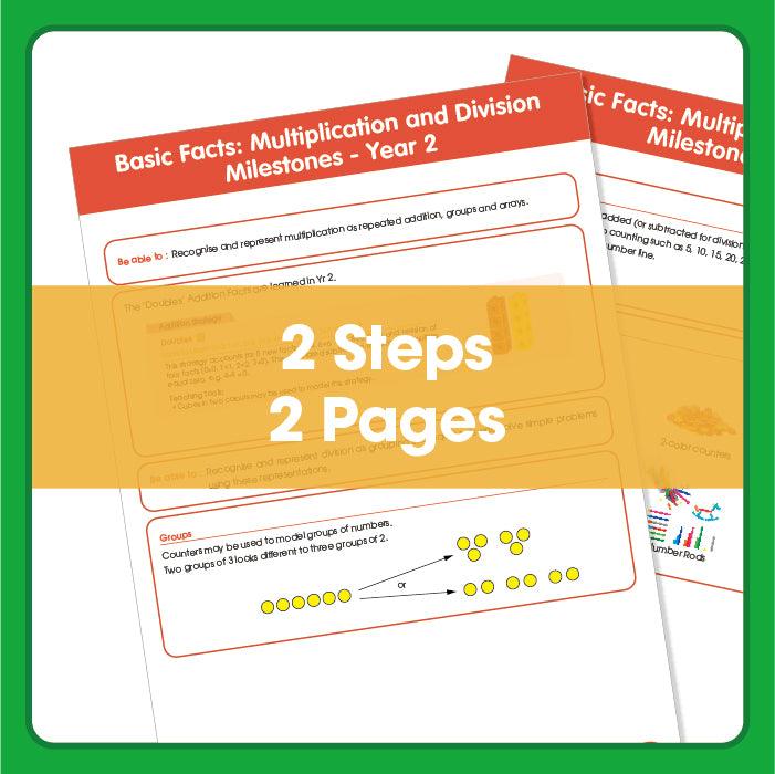 Basic Facts: Multiplication and Division Learning Milestones - Year 2