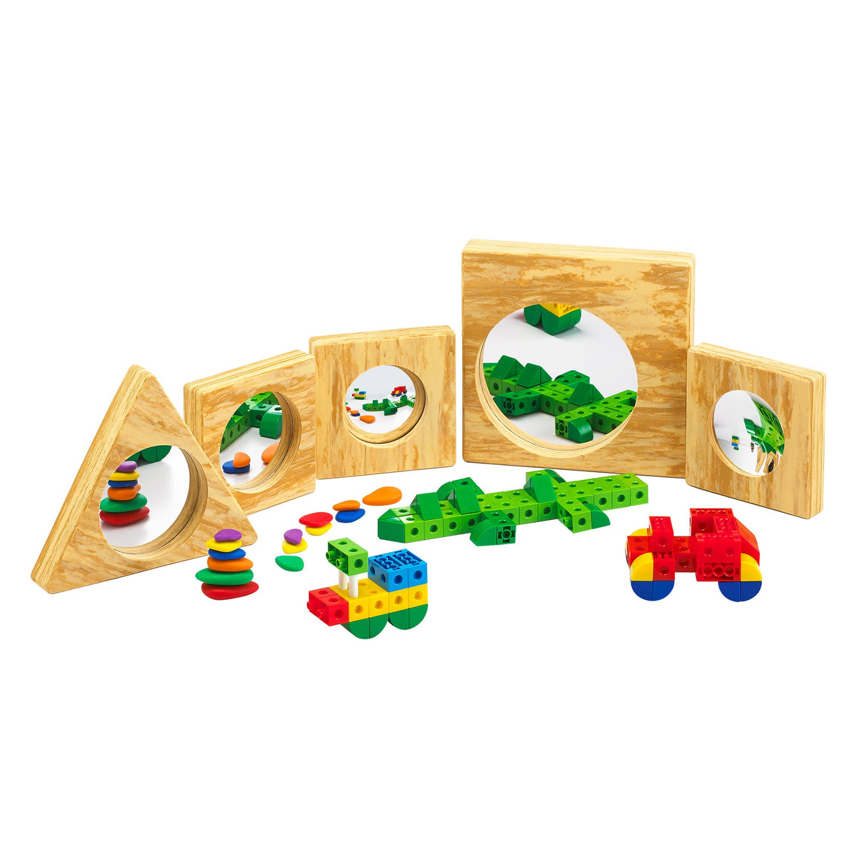 Pony Mirrors – Wood-Colour Foam Set