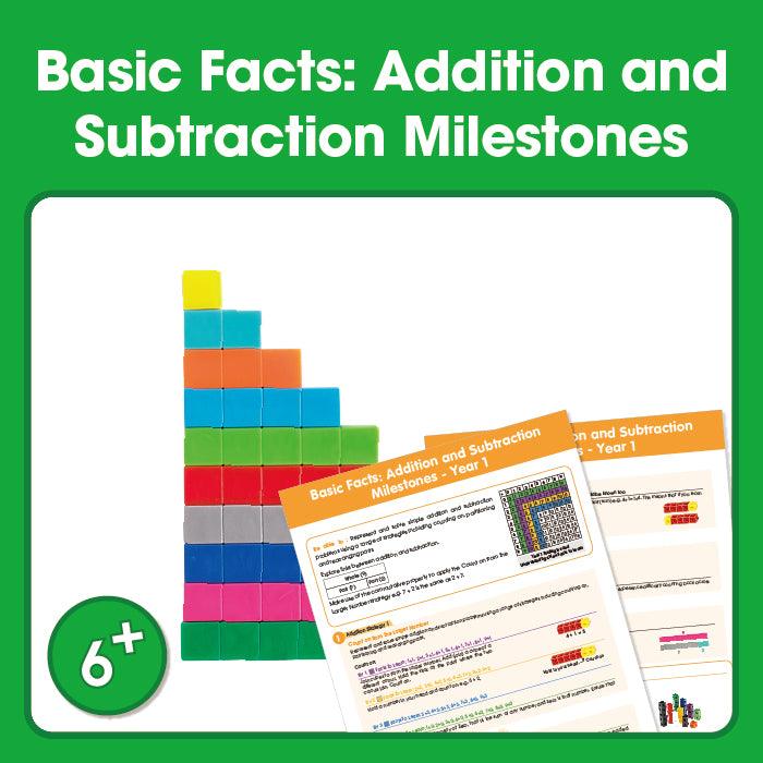 Basic Facts: Addition and Subtraction Learning Milestones – 6+