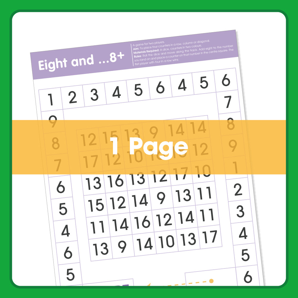 Edx Education Printable Board Games Eight-and-8Plus– Ages 6-8