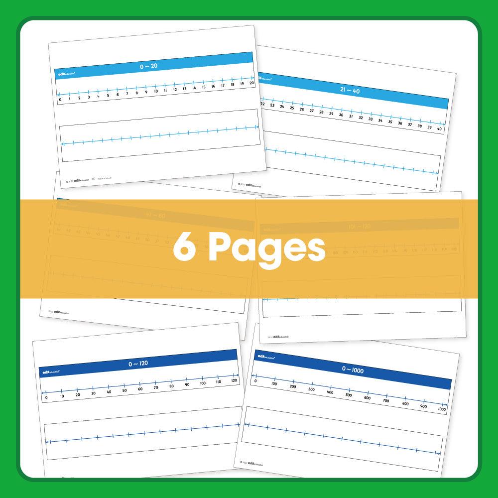 Printable Number Lines (0-1000)
