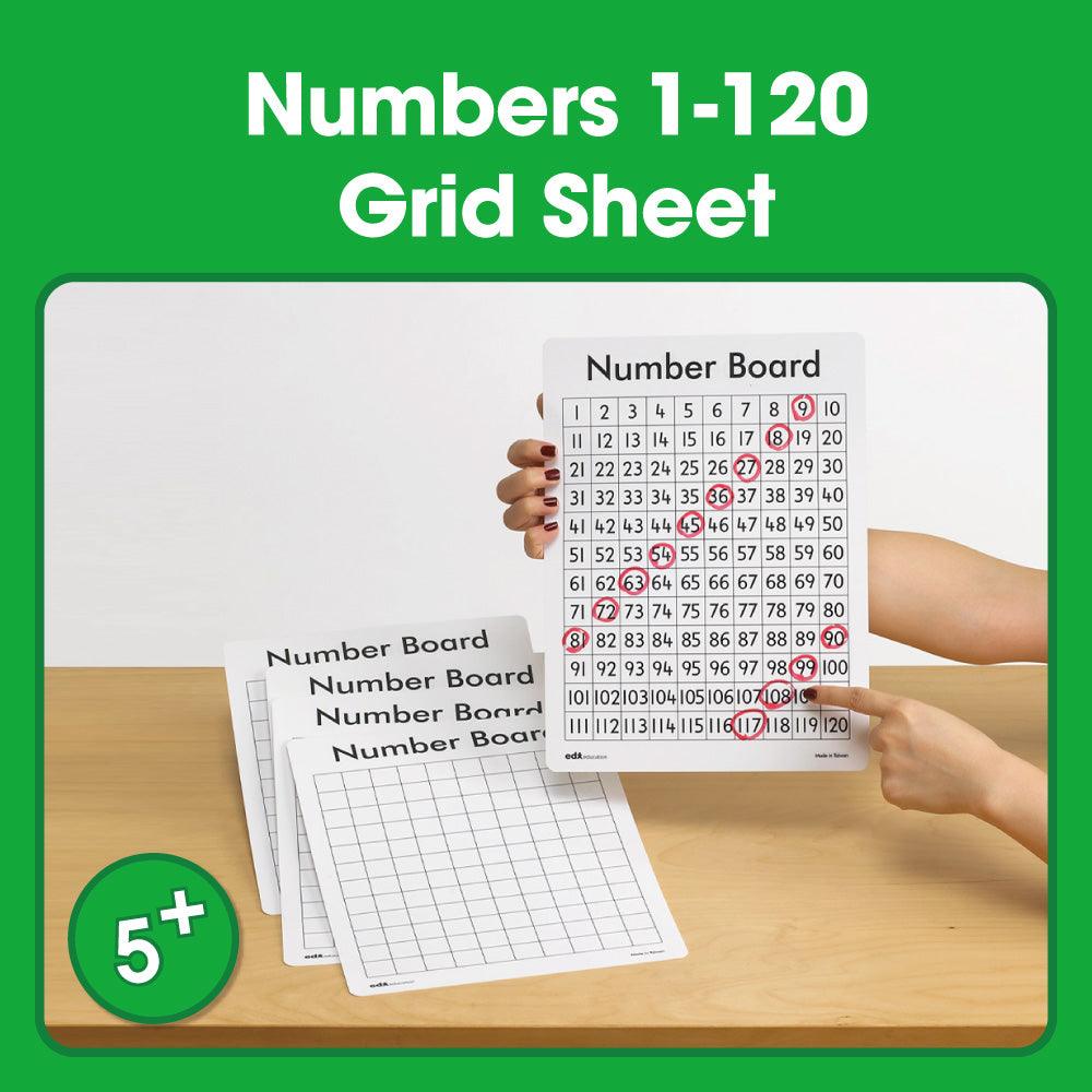 Printable Numbers 1-120 grid Sheet