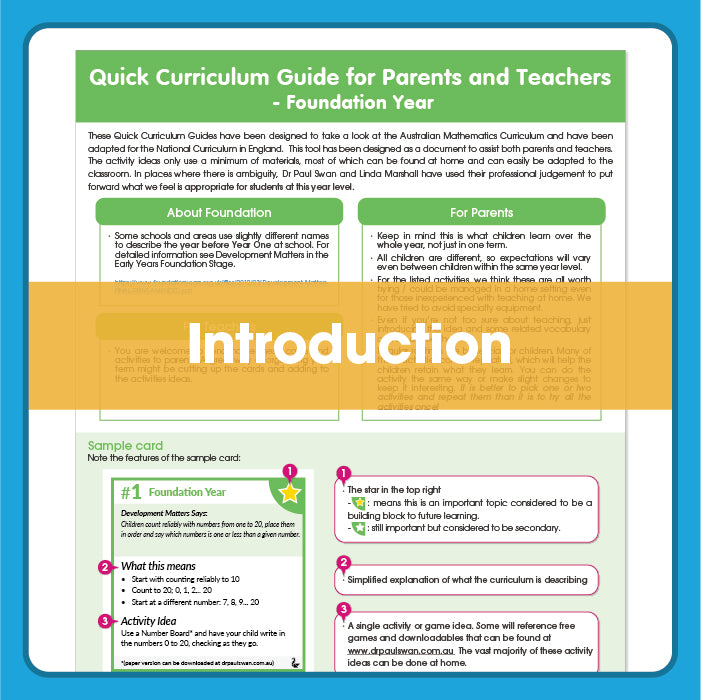 Quick Home Learning Curriculum Guide for UK Parents & Teachers: Foundation Year (Age 5+)