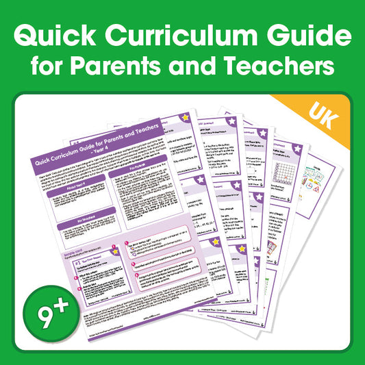 Quick Home Learning Curriculum Guide for UK Parents & Teachers: Grade 4 (Age 9+)