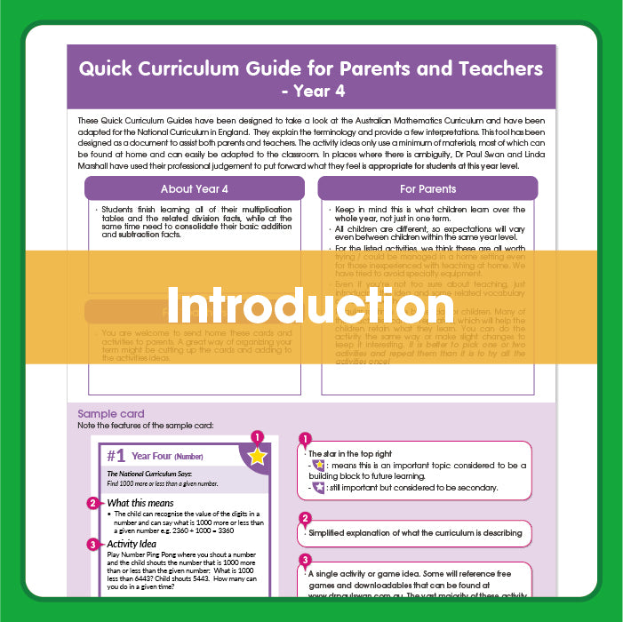 Quick Home Learning Curriculum Guide for UK Parents & Teachers: Grade 4 (Age 9+)
