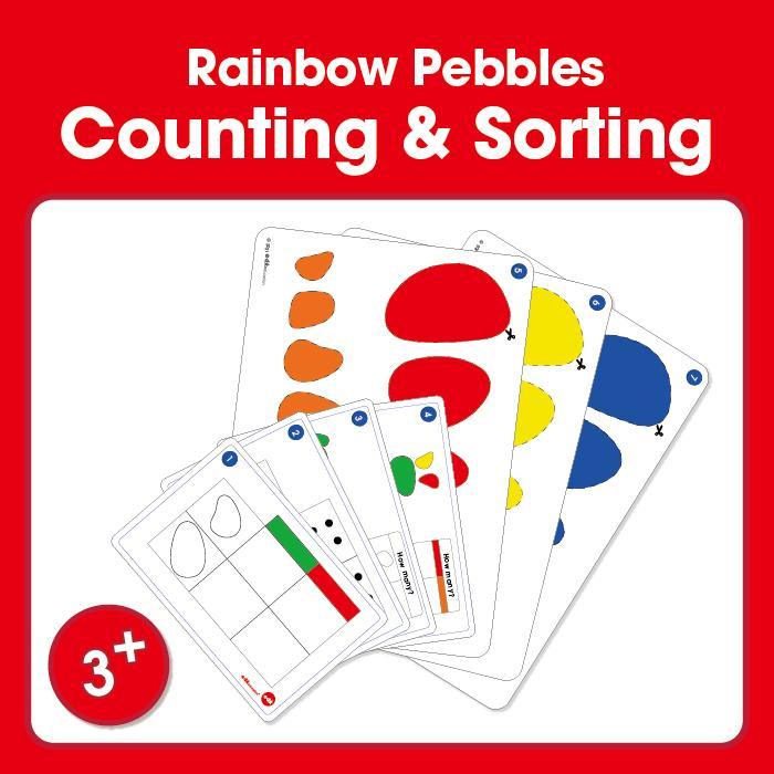 Rainbow Pebbles Counting & Sorting Printable Activity Cards