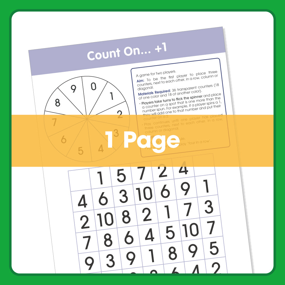 Edx Education Printable Board Games Count On … +1 – Grade 1