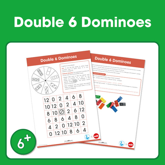 Edx Education Printable Board Games Double Dominoes (6)– Grade 1 to 3