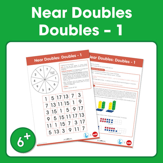 Edx Education Printable Board Games Near Doubles: Doubles -1– Grade 1 to 3