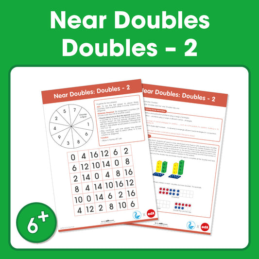 Edx Education Printable Board Games Near Doubles: Doubles -2– Grade 1 to 3