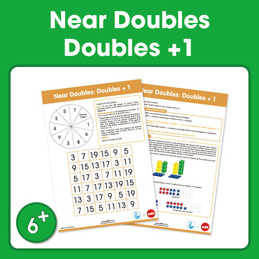 Edx Education Printable Board Games Near Doubles: Doubles +1– Grade 1 to 3