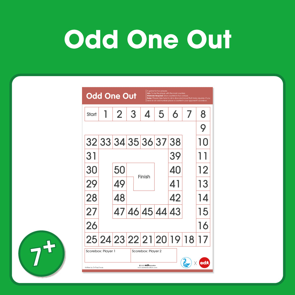 Edx Education Printable Board Games Odd-One-Out– Ages 7-10