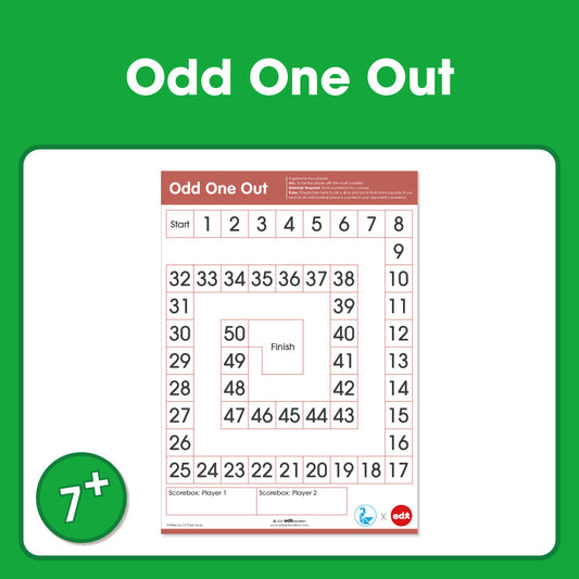 Edx Education Printable Board Games Odd-One-Out– Ages 7-10