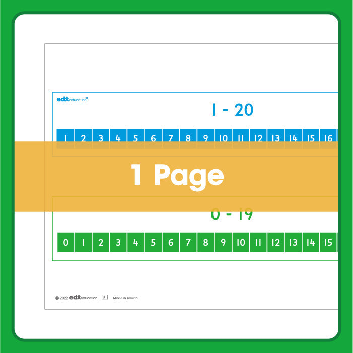 Edx Education Printable Number Track (1-20)