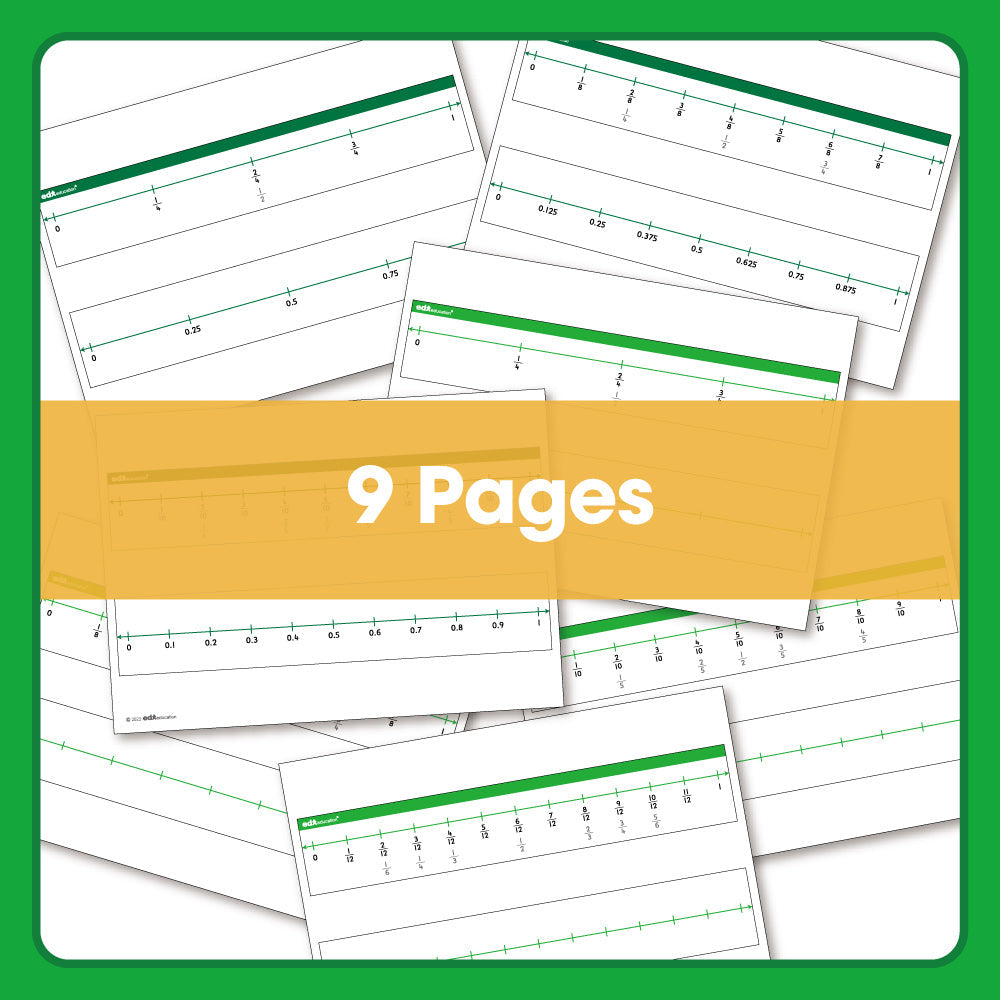Edx Printable Number Lines (fractions)!