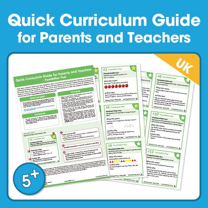 Reception/Foundation Year - Simplified UK Learning Curriculum Guide for Parents & Teachers