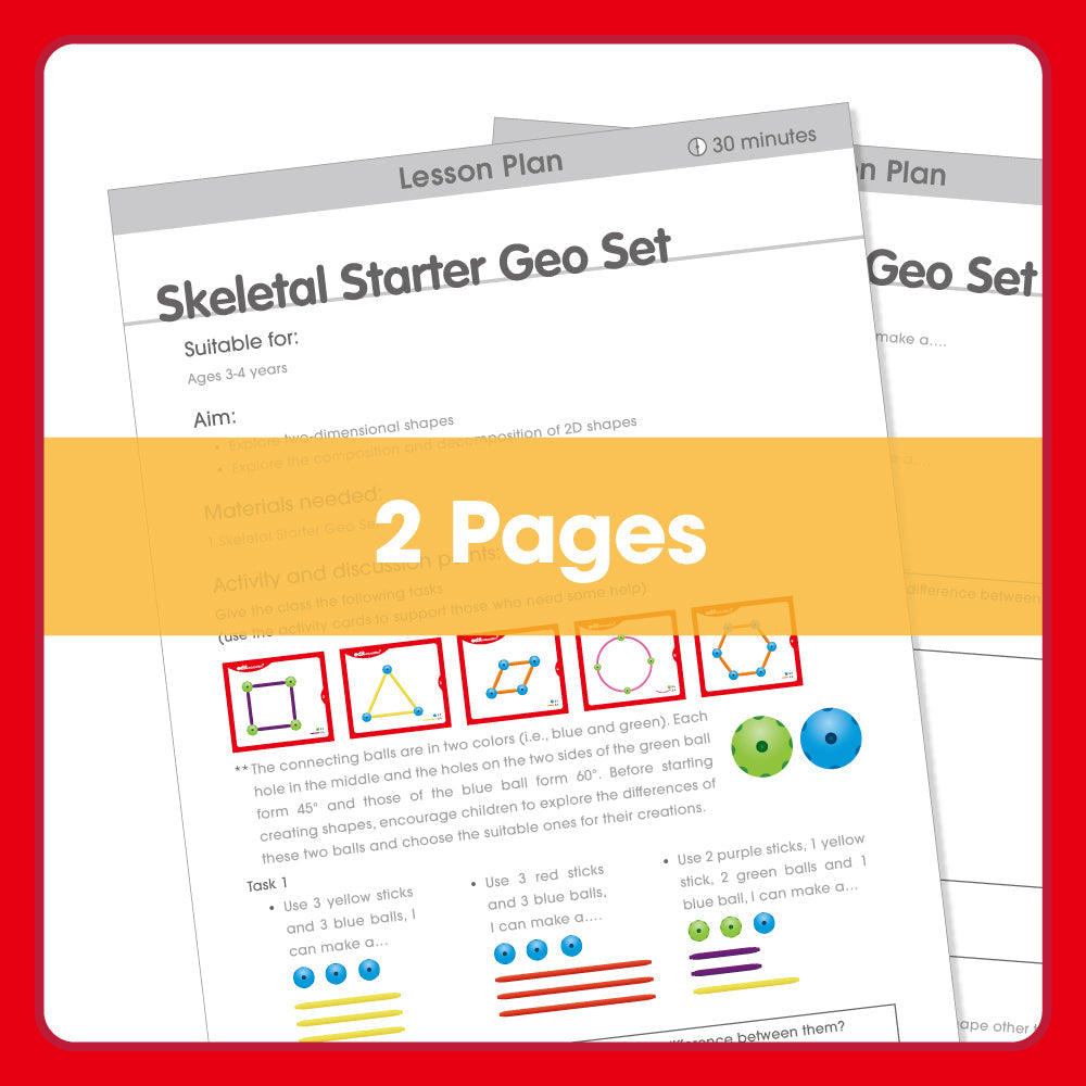 Edx Education Skeletal Starter Geo Set Printable Lesson Plan: 3-4 year olds
