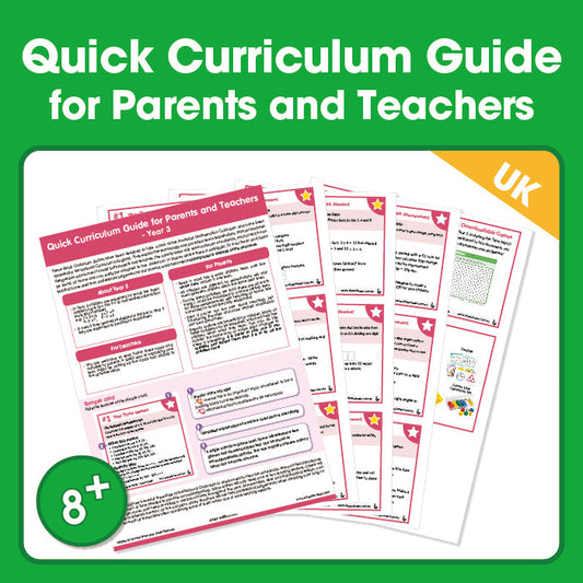 Quick Home Learning Curriculum Guide for UK Parents & Teachers: Grade 3 (Age 8+)