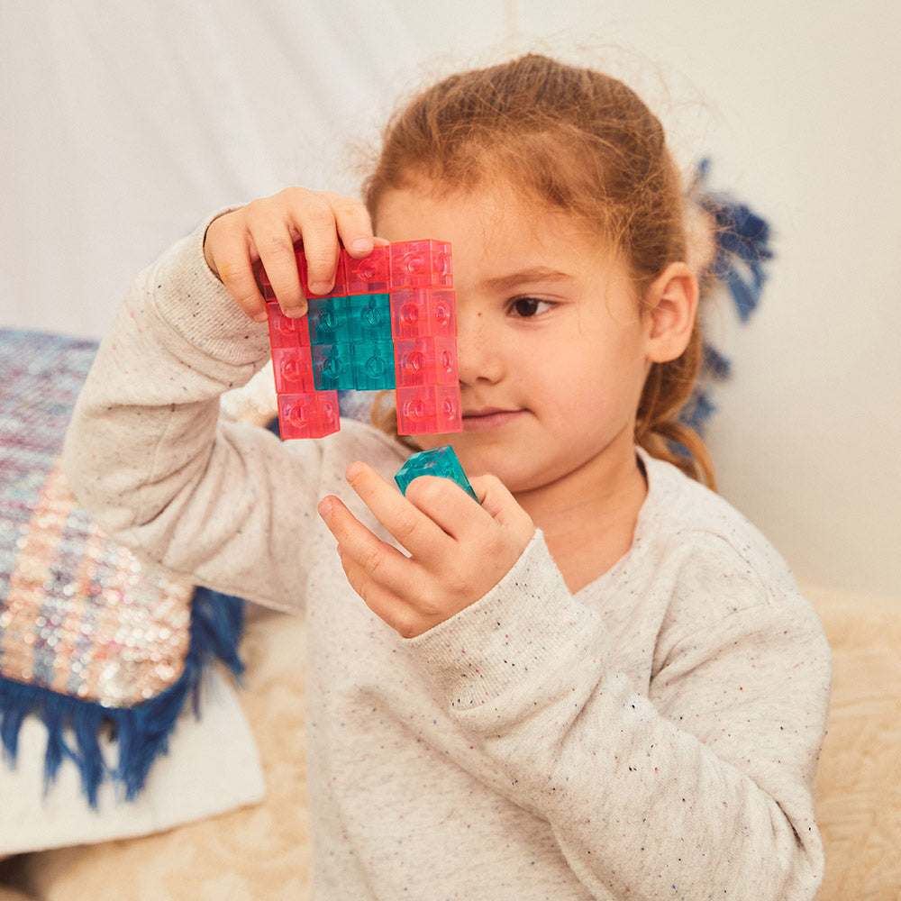 Translucent Linking Cubes Maths Set