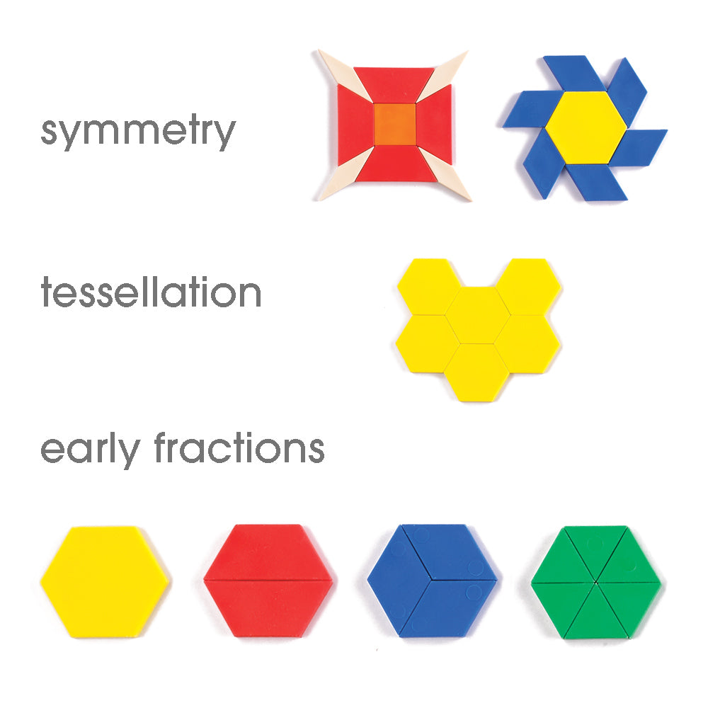 Plastic Pattern Blocks Learning Set