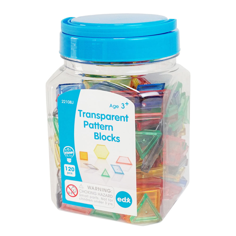 Translucent Pattern Blocks – EDX22108J Activity Set